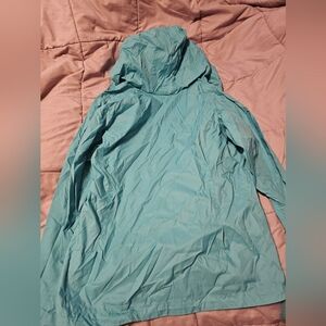 Columbia Aqua Blue Rain Jacket